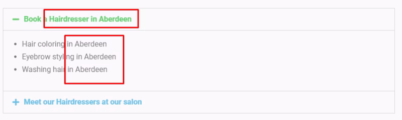 You can also use elements like Accordion.